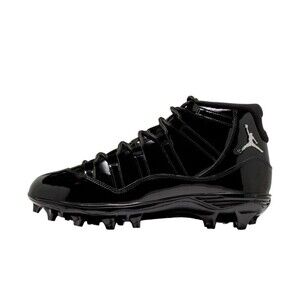 Mens Size 14 Jordan Retro 11 Mid TD Football Cleat Patent Black HM7324-001